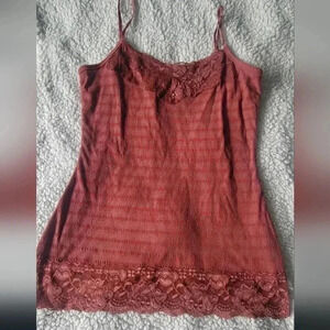 Maurices soft and stretchy burnt orange tank top, size small
